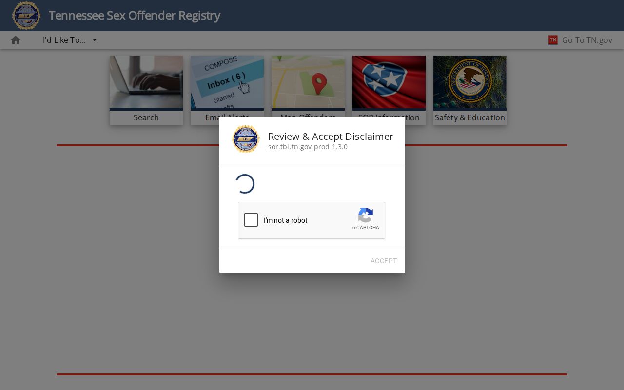 TBI registry search related to qualifying Chester County Jail releases