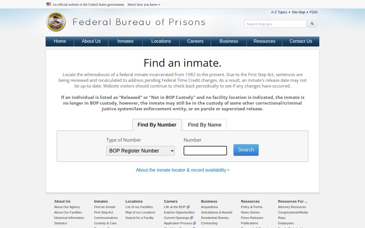 Federal locator for Chester County released inmate records