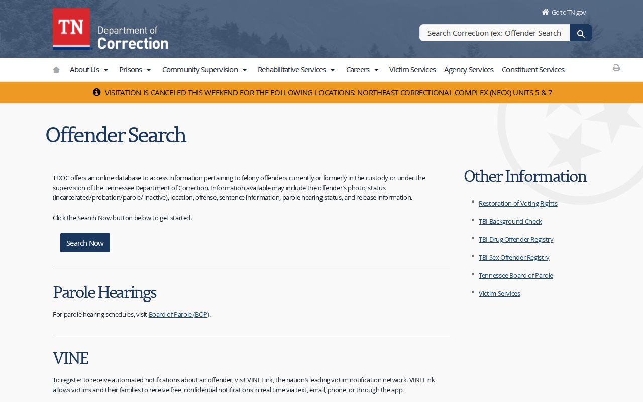 TDOC FOIL access for a Chester County projected release date